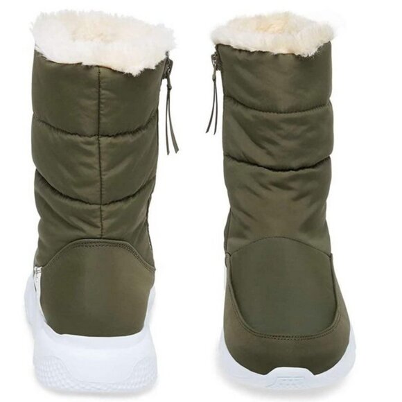 New Steve Madden Snowday Winter Boot sz 7 Olive - Picture 4 of 5